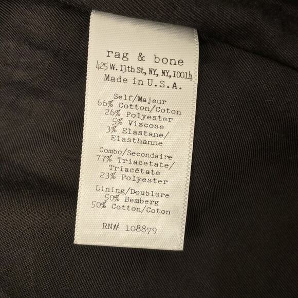 RAG & BONE NEW YORK MINI SKIRT Gray Black Tweed Pockets Zip #7099-109 Size 6 - Picture 13 of 14